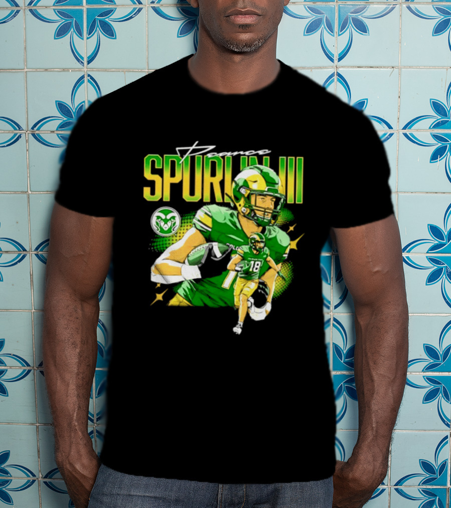 Pearce Spurlin III 18 Colorado State Rams Football NCAA T-Shirt