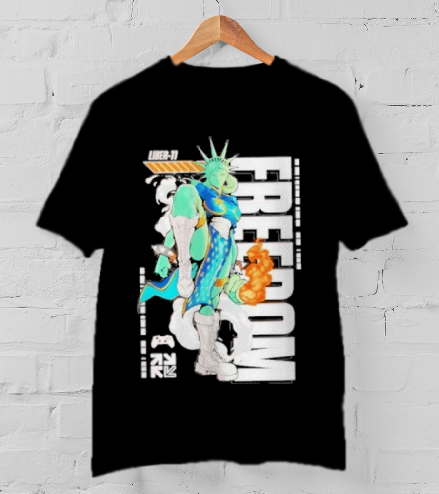 Freedom Fighter Liberty Statue Game Character Hero T-Shirt