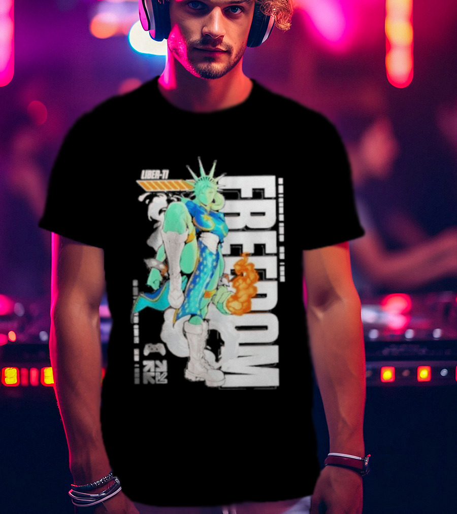 Freedom Fighter Liberty Statue Game Character Hero T-Shirt