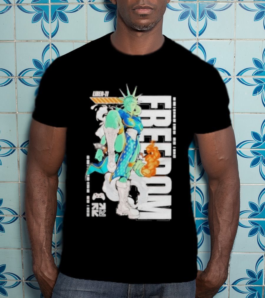 Freedom Fighter Liberty Statue Game Character Hero T-Shirt