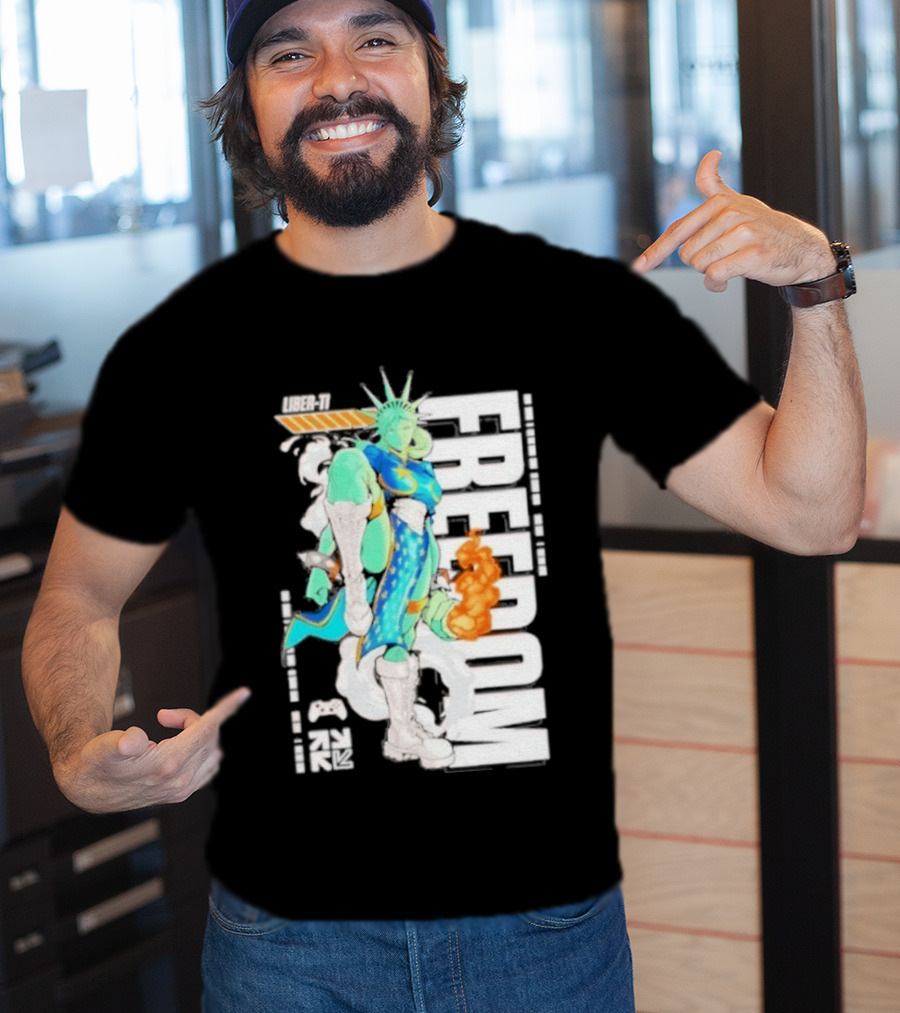 Freedom Fighter Liberty Statue Game Character Hero T-Shirt