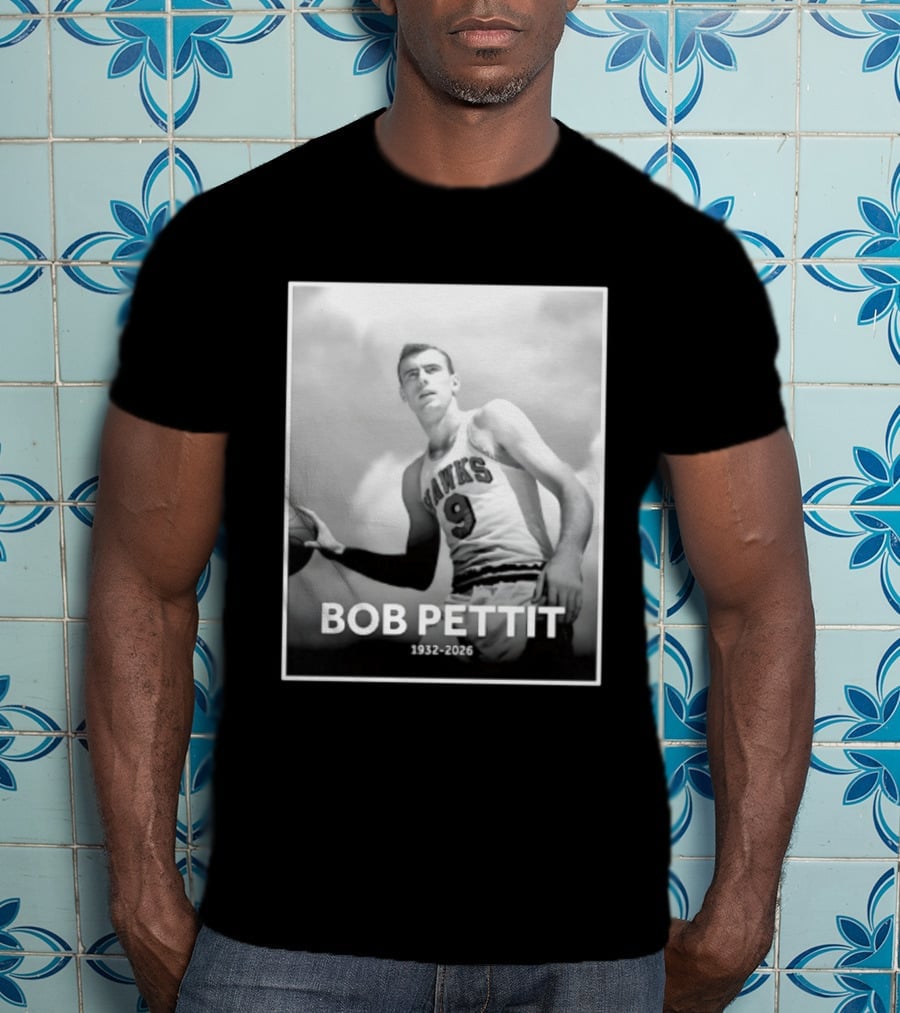 Bob Pettit 1932 2026 Hawks Basketball Legend T-Shirt