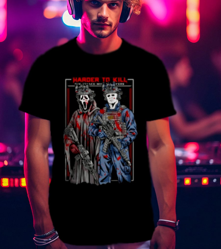 Harder To Kill Ghostface Michael Myers Soldier Halloween Horror T-Shirt