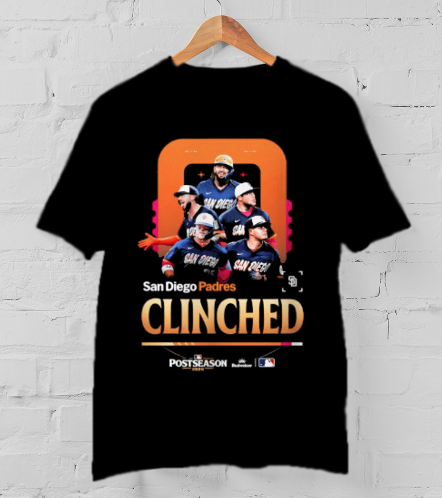 San Diego Padres Clinched 2026 Postseason MLB Baseball T-Shirt