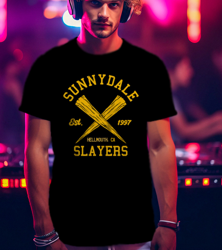 Sunnydale Slayers 1997 Hellmouth CA Est. Buffy Vampire T-Shirt