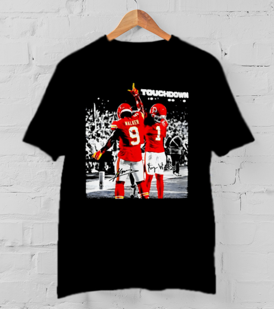 Kenneth Walker III Xavier Worthy Kansas City Chiefs Touchdown Celebration T-Shirt