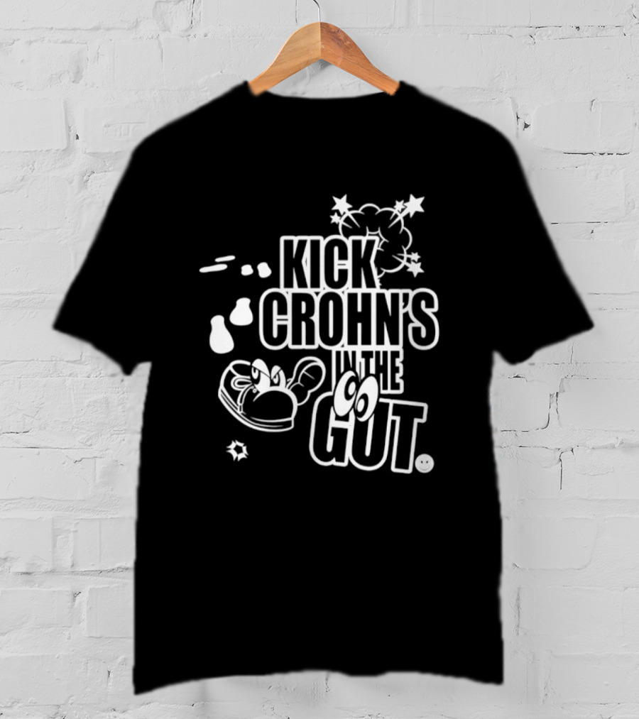 Kick Crohn's In The Gut Crohn's & Colitis Foundation Claw And Cartoon Style Fighting T-Shirt