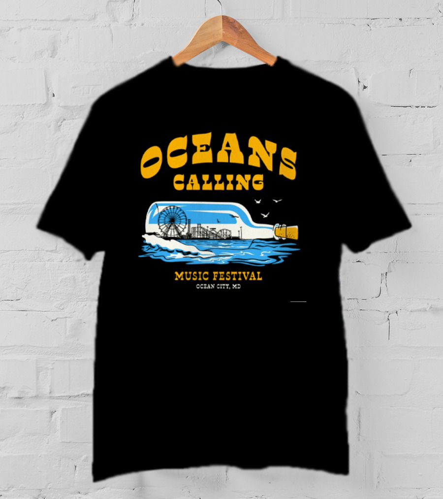 Ocean City MD Oceans Calling Music Festival 2026 Bottle Lineup T-Shirt