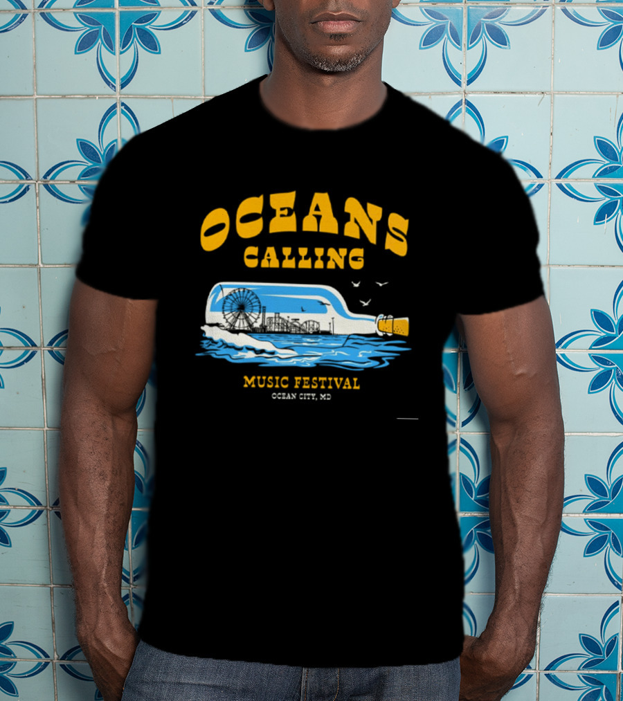 Ocean City MD Oceans Calling Music Festival 2026 Bottle Lineup T-Shirt