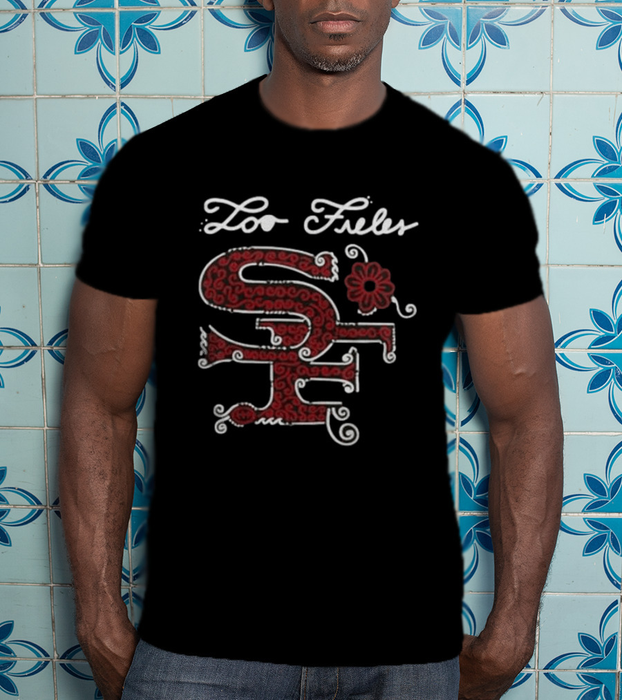 San Francisco 49ers Latino Heritage 2026 Celebración Con Estilo Flor Central T-Shirt