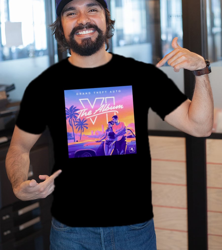Grand Theft Auto VI The Album 2026 Retro Sunset Vibes T-Shirt