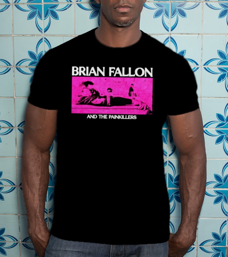 Brian Fallon And The Painkillers Pink Concert Art Gaslight Anthem T-Shirt