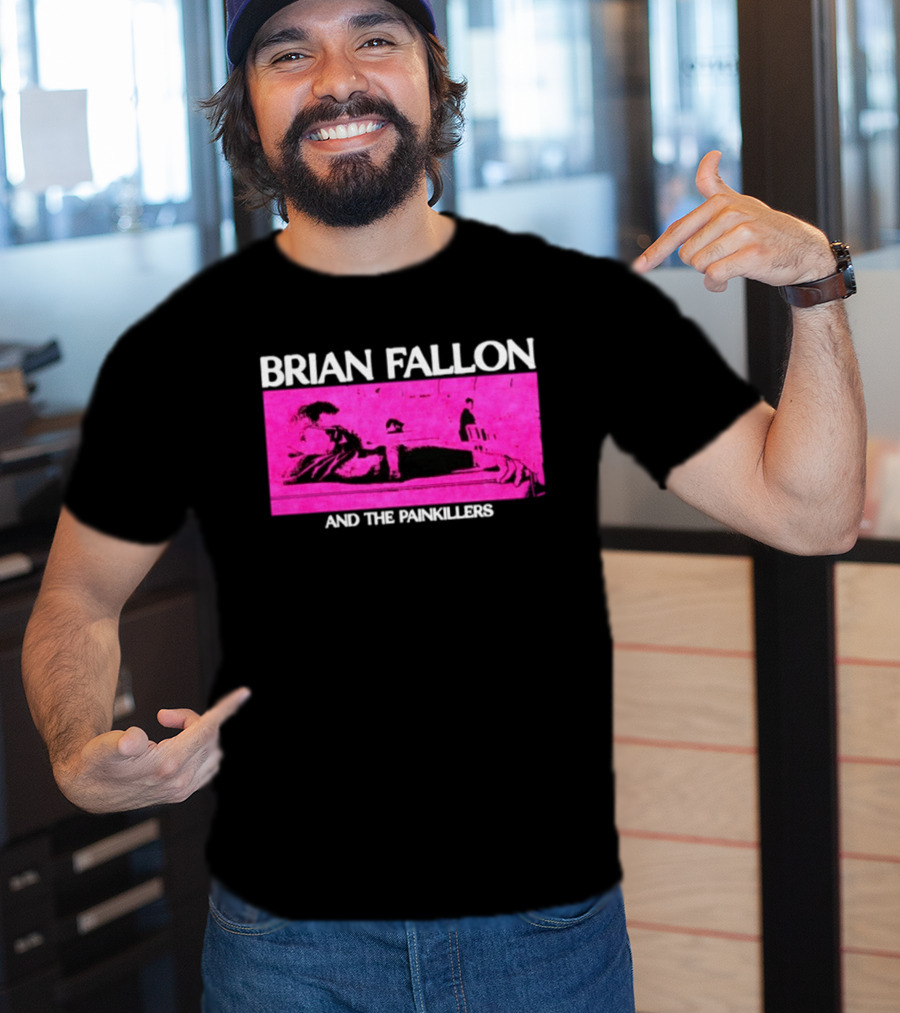 Brian Fallon And The Painkillers Pink Concert Art Gaslight Anthem T-Shirt