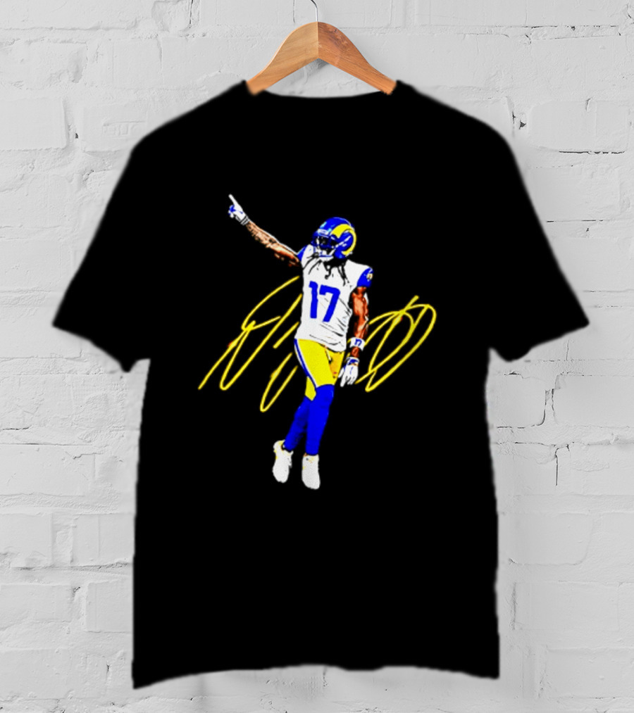 Davante Adams Number 17 Los Angeles Rams NFL Player T-Shirt