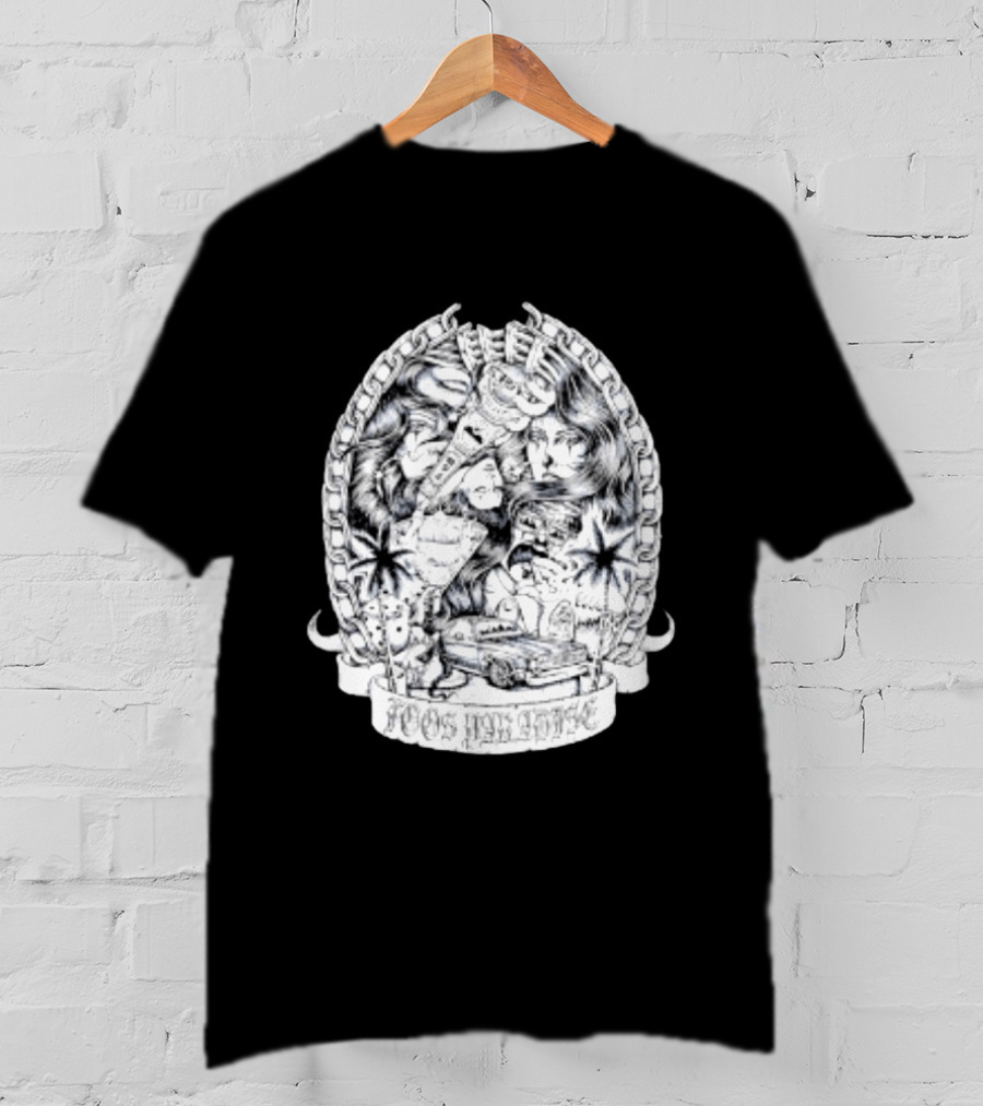 Foos Paradise Chicano Lowrider Culture Classic Cars Chain T-Shirt