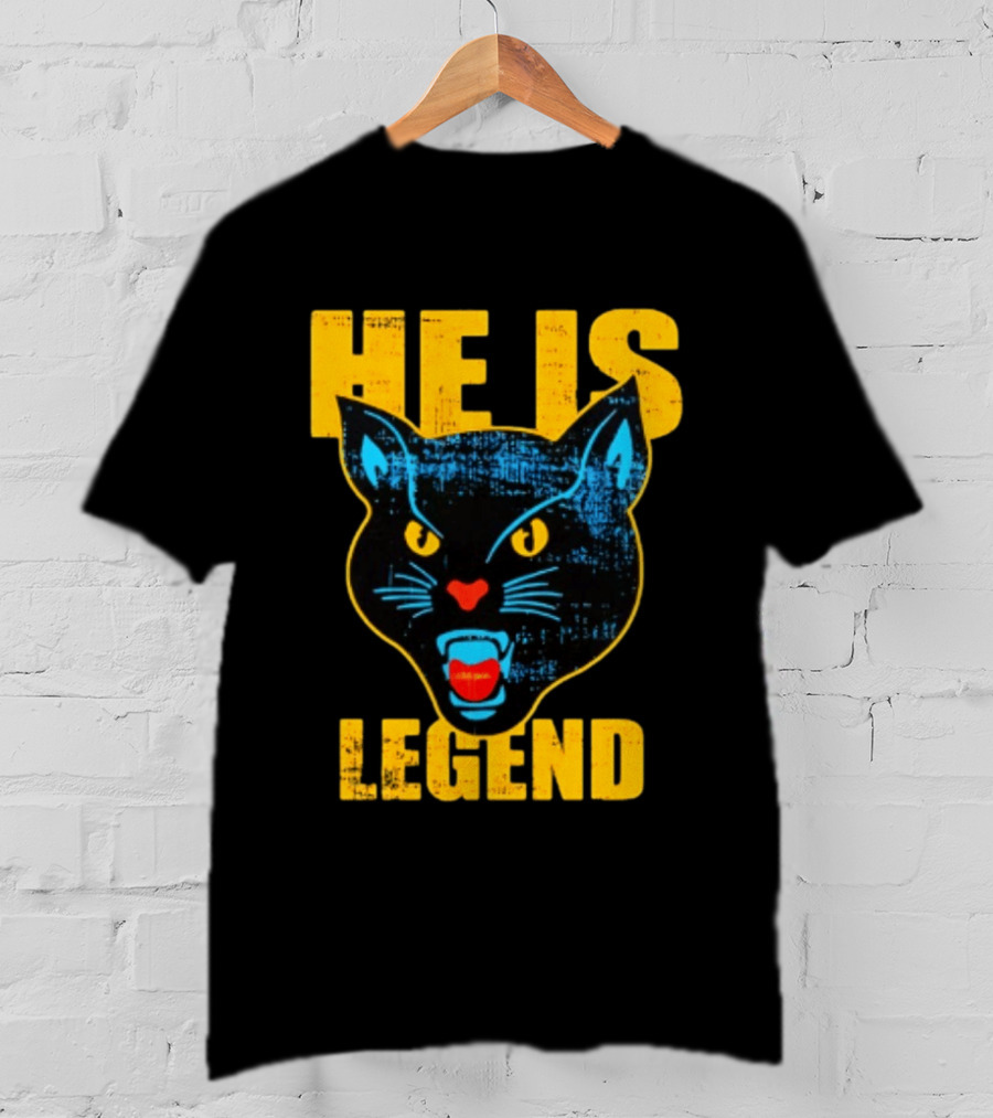 HE IS LEGEND Black Cat Fierce Panther T-Shirt