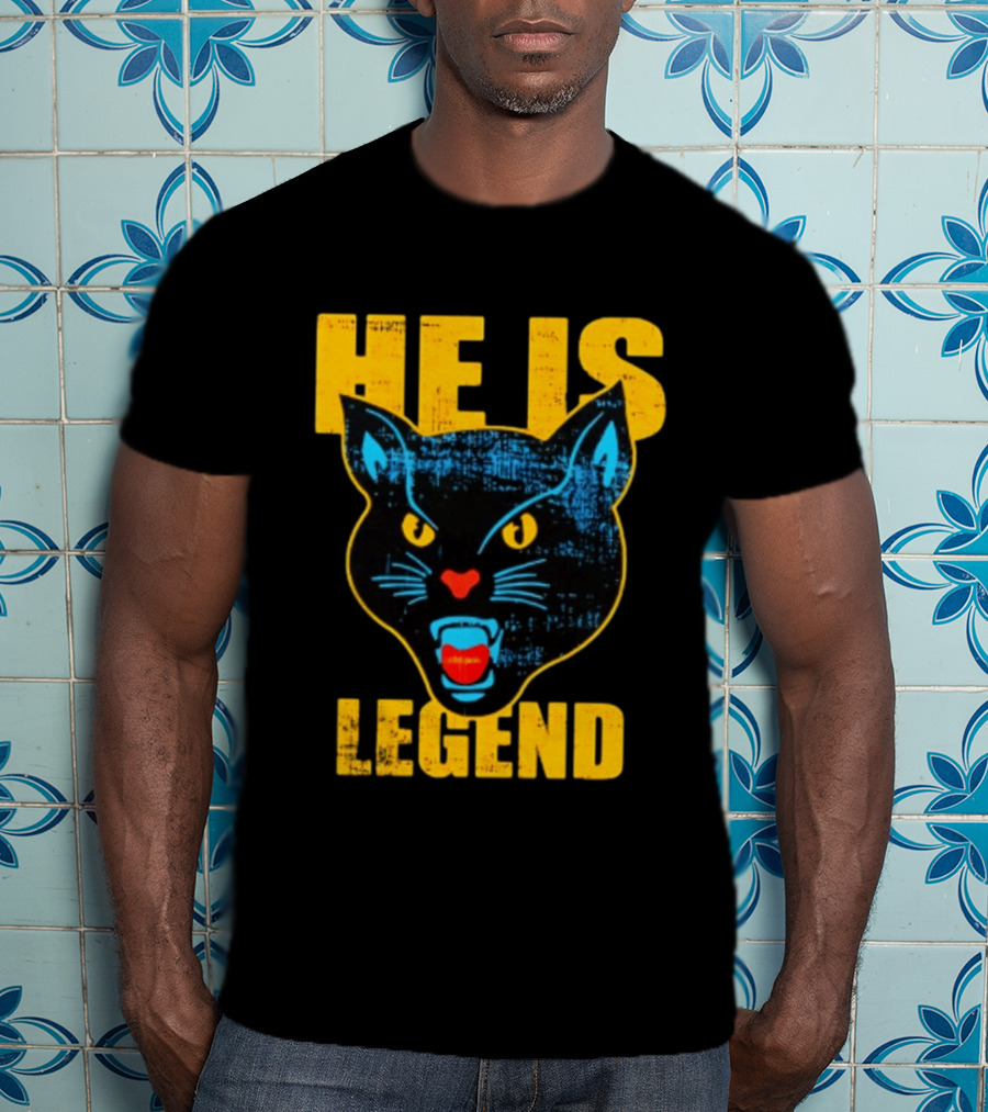 HE IS LEGEND Black Cat Fierce Panther T-Shirt