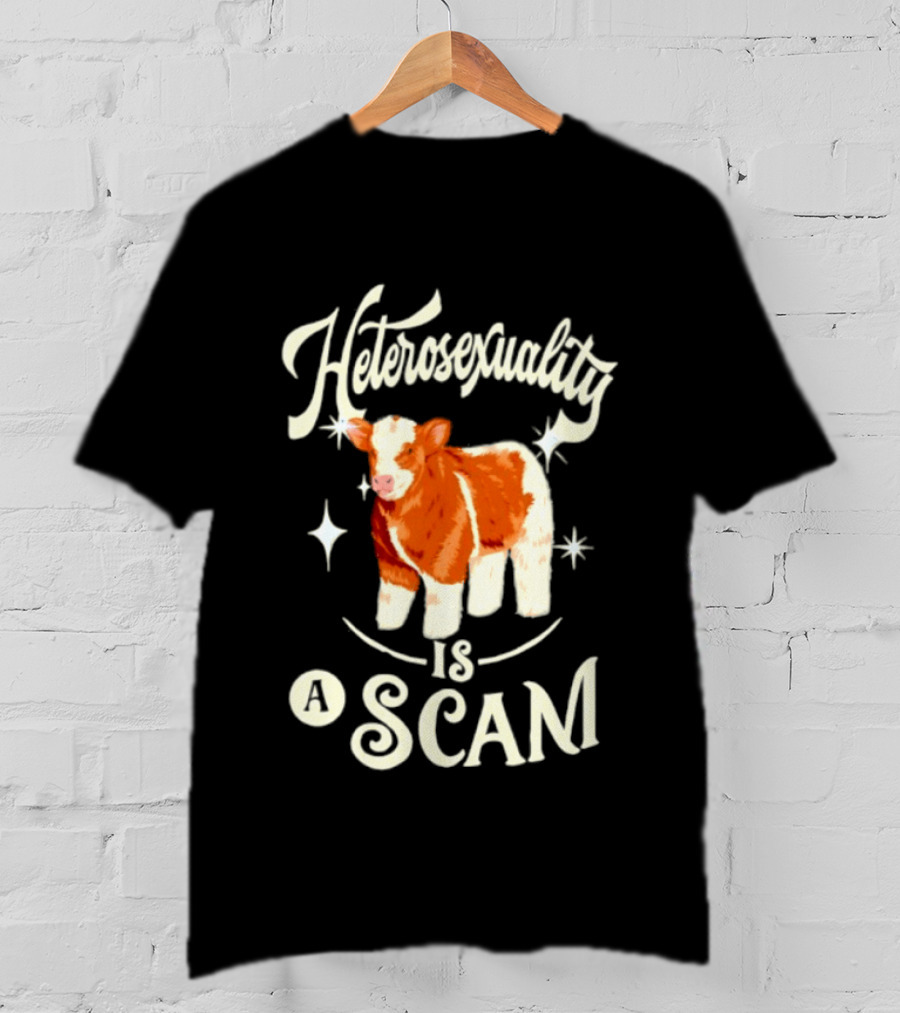 Heterosexuality Is A Scam Cow LGBTQ T-Shirt