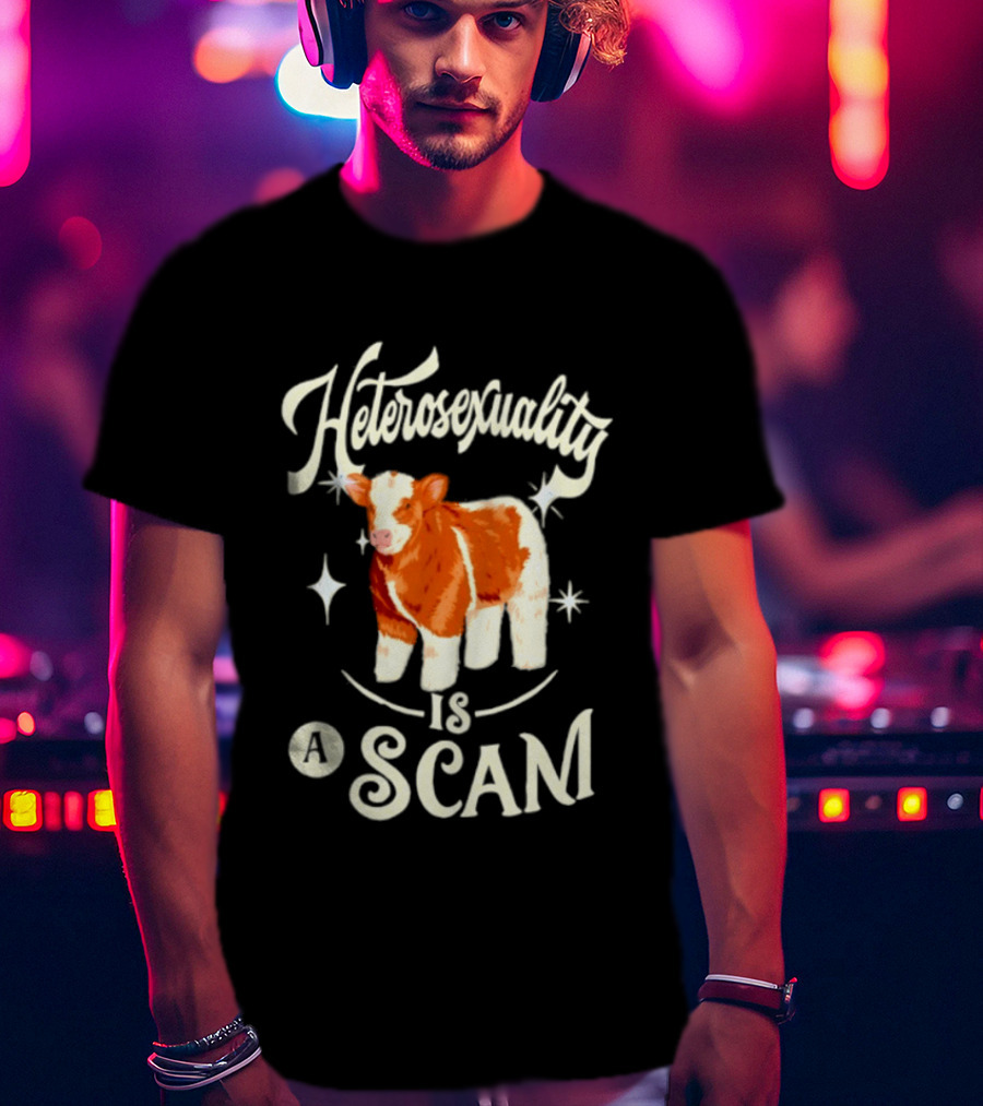Heterosexuality Is A Scam Cow LGBTQ T-Shirt
