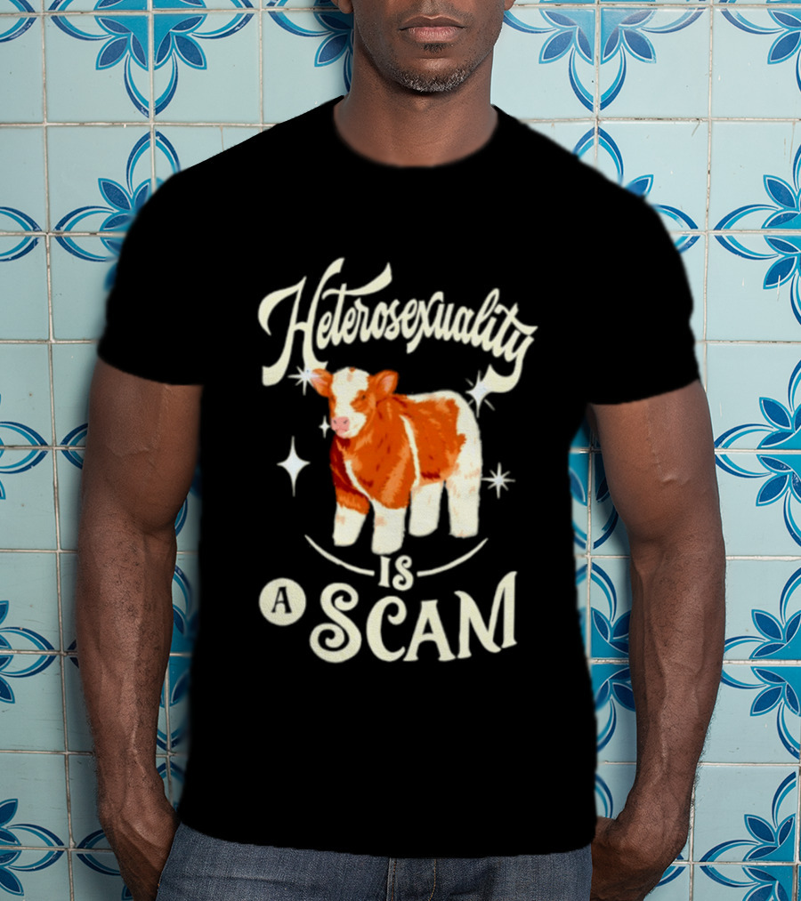 Heterosexuality Is A Scam Cow LGBTQ T-Shirt