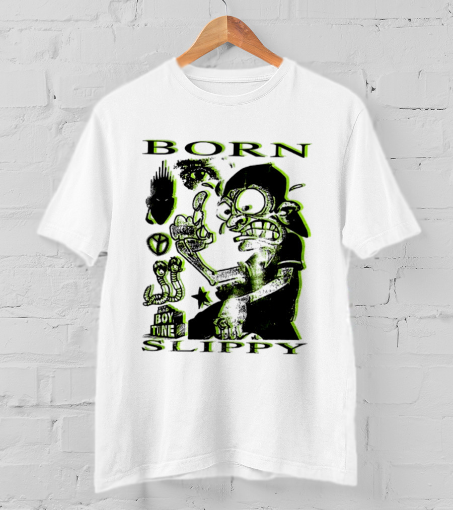 Born Slippy Bad Boy Tune Get Wet Like An Angel Two Sided T-Shirt