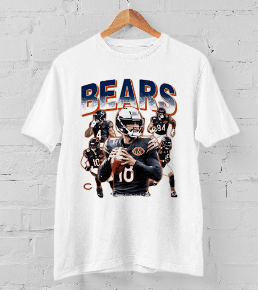 BEARS Chicago 2026 Football Team Collage T-Shirt