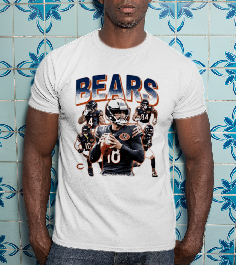 BEARS Chicago 2026 Football Team Collage T-Shirt