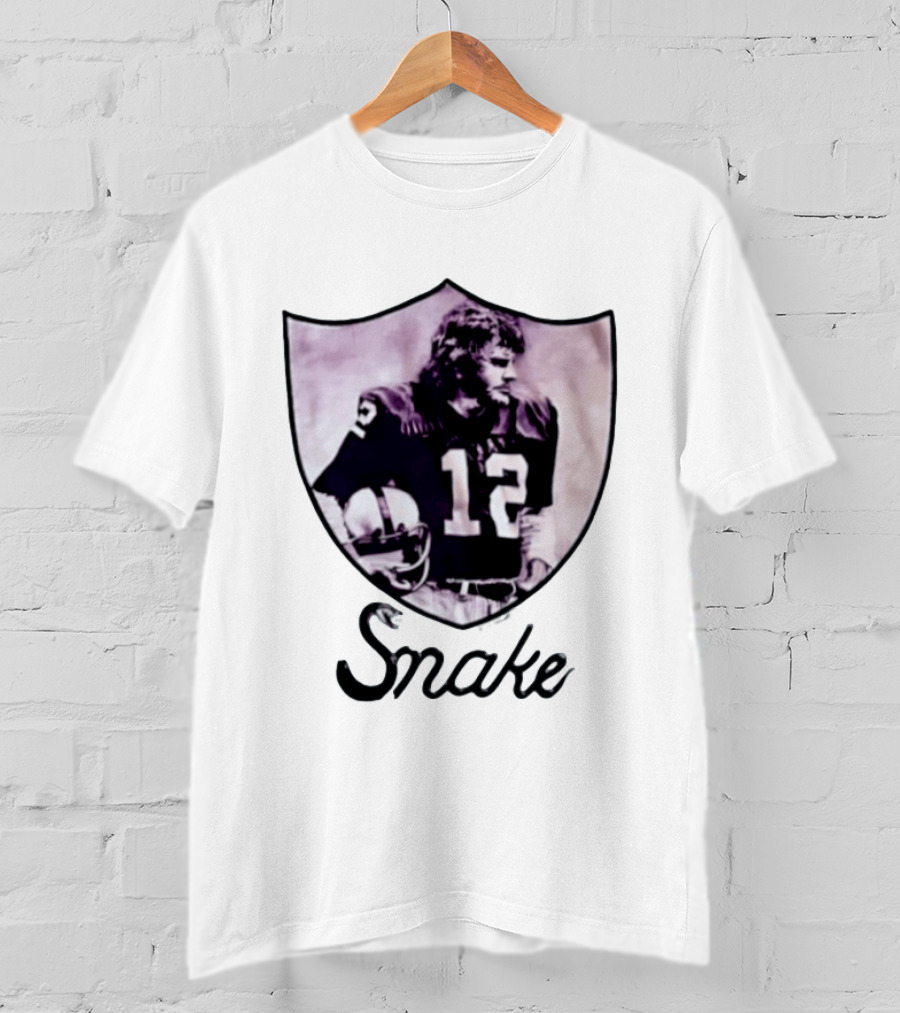 Ken Stabler Snake 12 Oakland Raiders T-Shirt