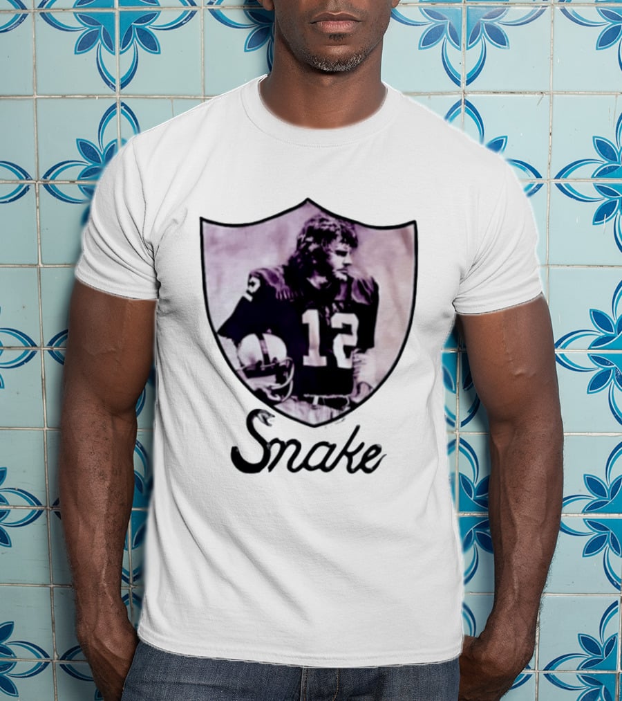 Ken Stabler Snake 12 Oakland Raiders T-Shirt