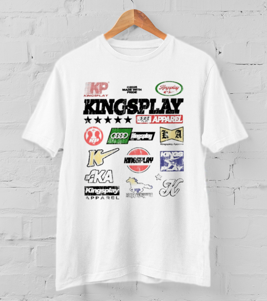 Kingsplay Vintage Style Apparel Collection Logo And Icon Mashup T-Shirt