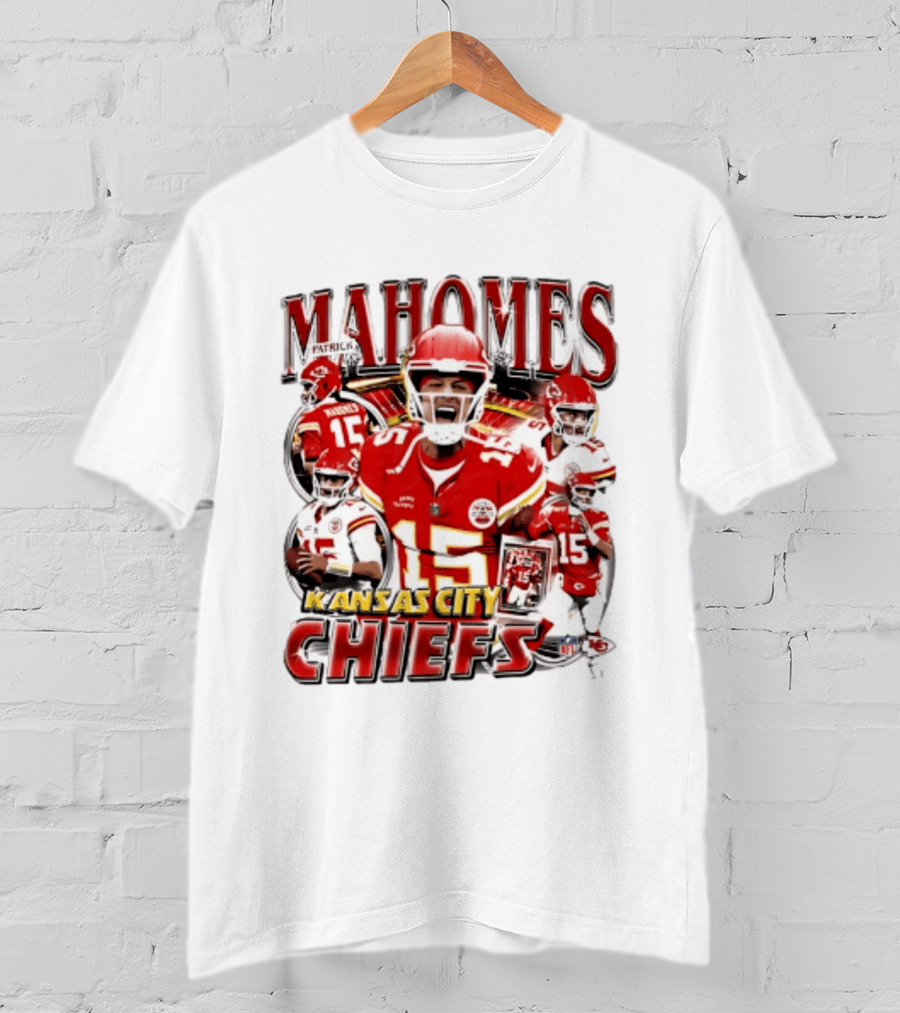 Patrick Mahomes Kansas City Chiefs NFL Player Collage 2026 T-Shirt