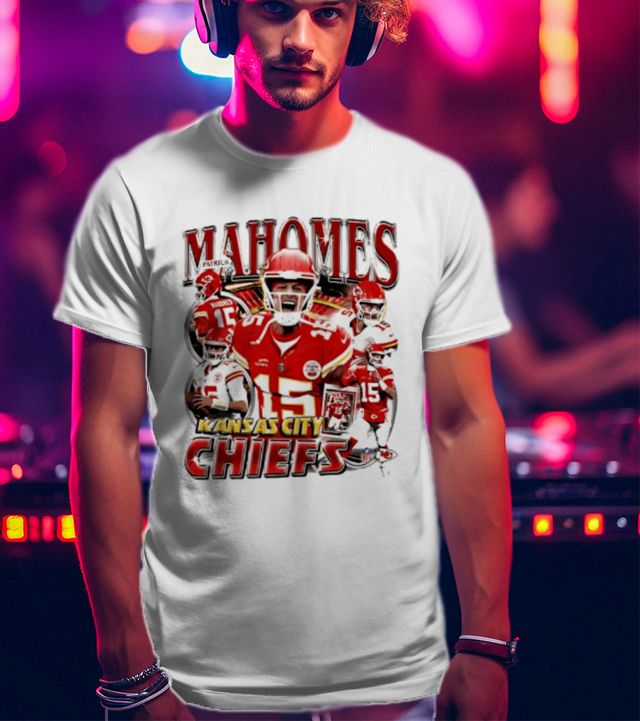 Patrick Mahomes Kansas City Chiefs NFL Player Collage 2026 T-Shirt