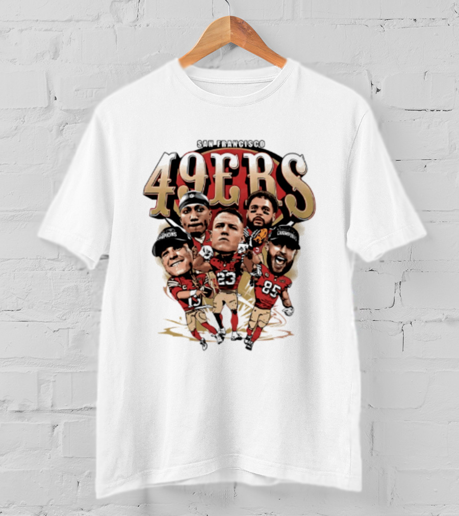 San Francisco 49ers 2026 Big Head Players NFL Football T-Shirt