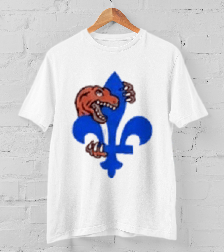2026 Raptors Quebec Canada Games Fleur De Lis And Dinosaur T-Shirt