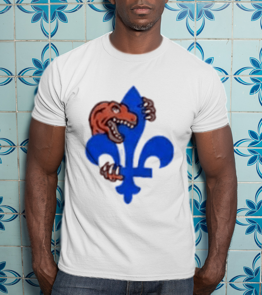 2026 Raptors Quebec Canada Games Fleur De Lis And Dinosaur T-Shirt