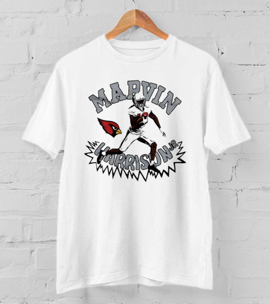Marvin Harrison Jr. Arizona Cardinals Football Iconic Pose T-Shirt