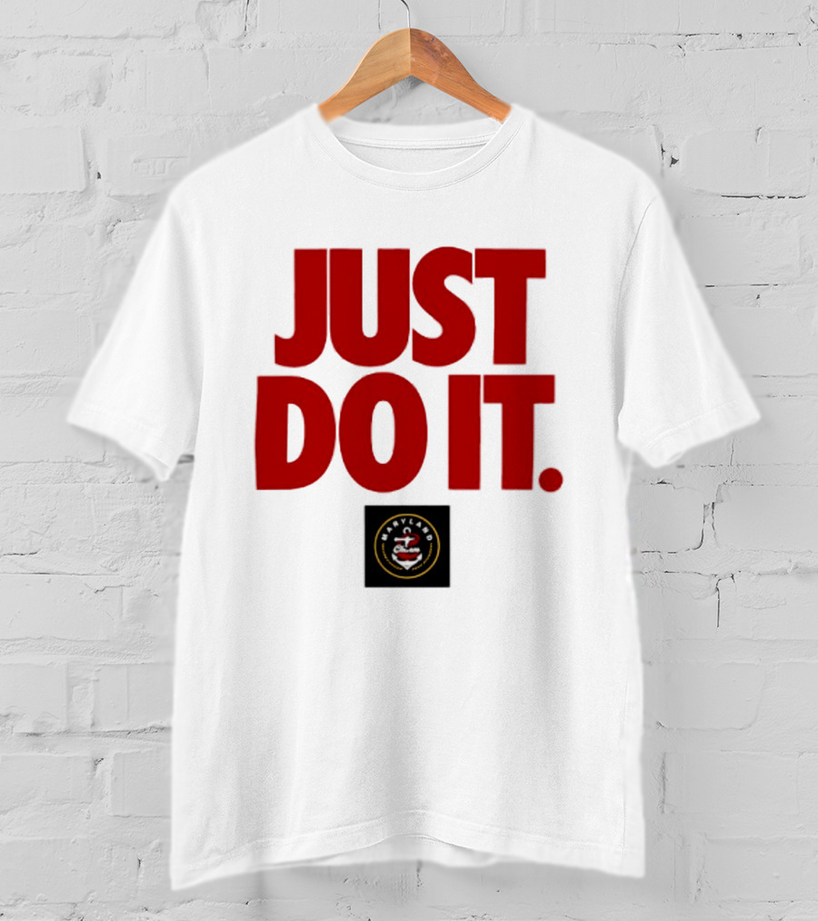 Maryland Charm Just Do It Red Text Black Circle T-Shirt