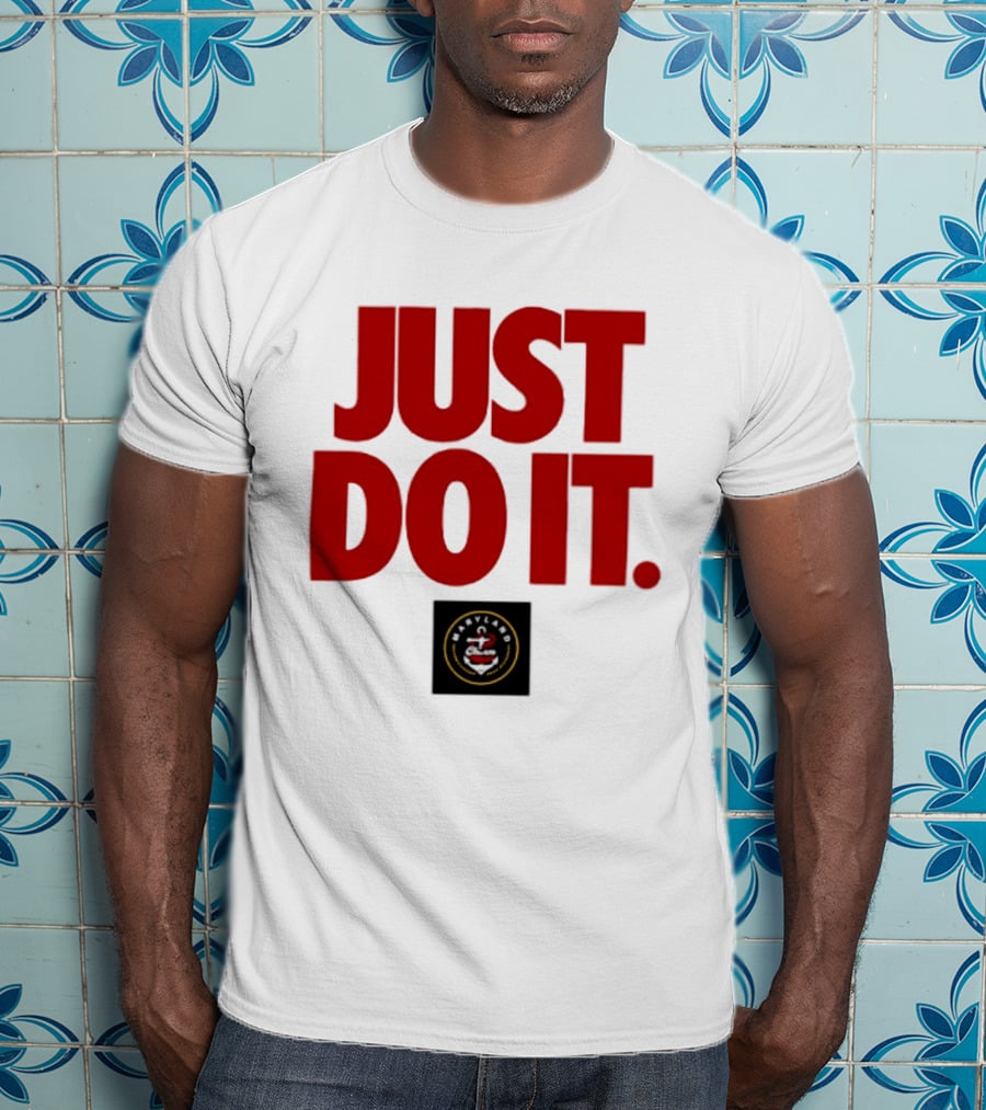 Maryland Charm Just Do It Red Text Black Circle T-Shirt