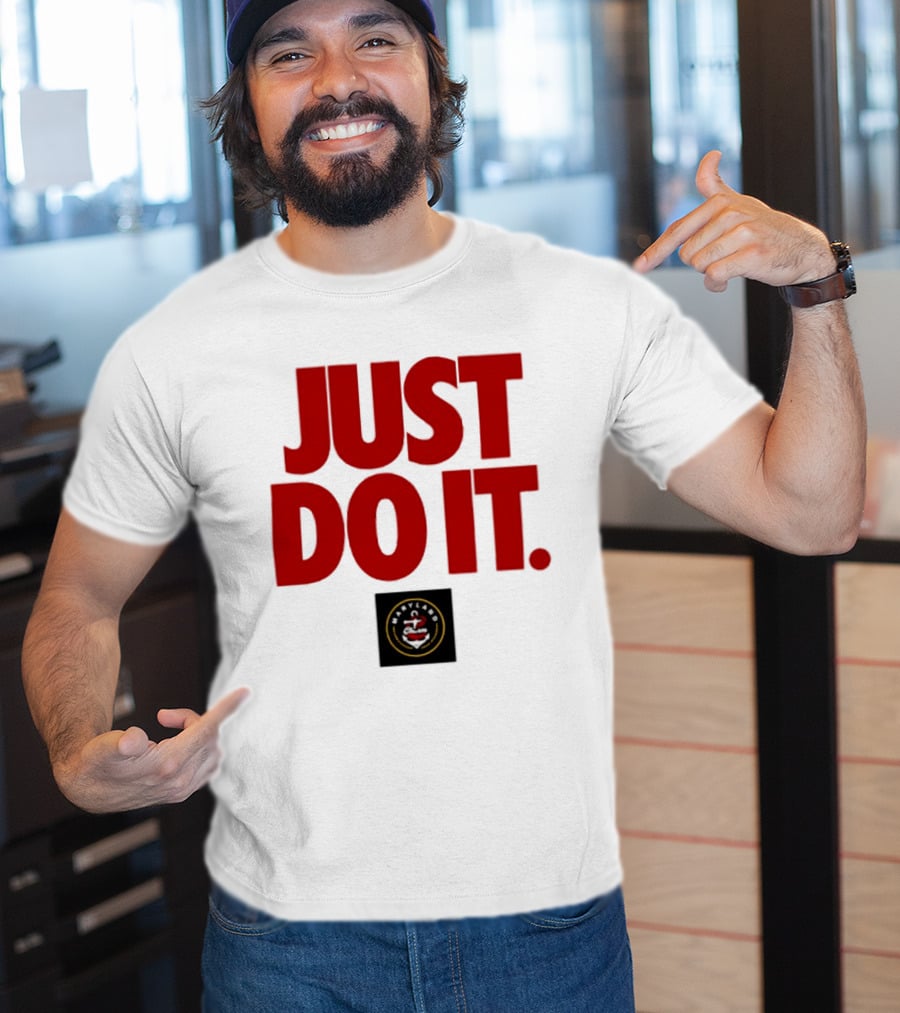 Maryland Charm Just Do It Red Text Black Circle T-Shirt