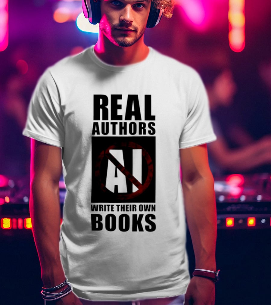 Real Authors Write Their Own Books No AI T-Shirt