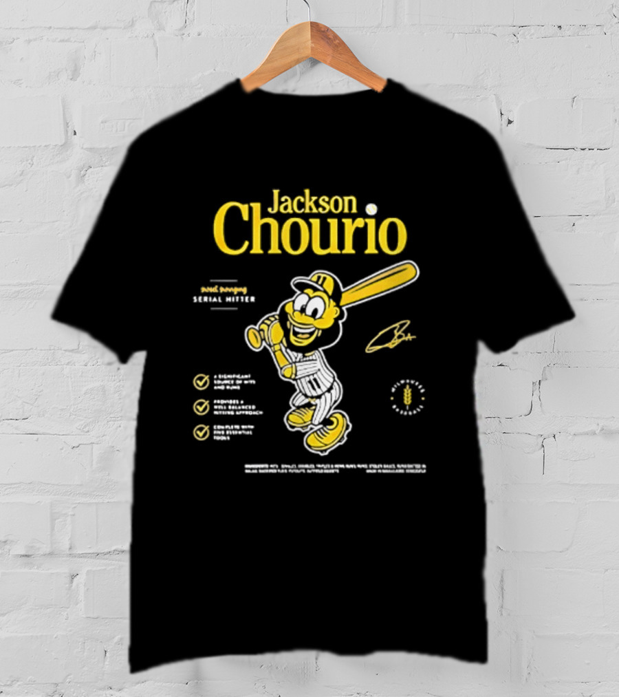 Jackson Chourio 2026 Milwaukee Brewers Serial Hitter T-Shirt