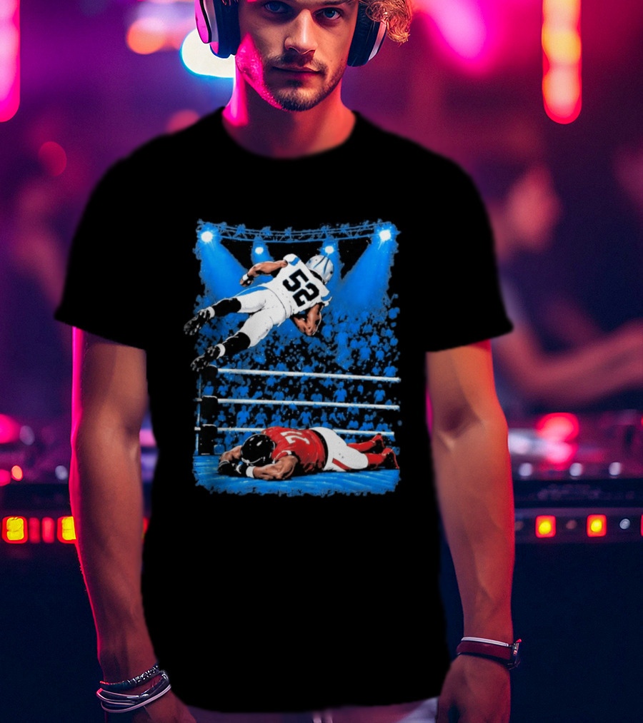 2026 Panthers Trevis Gipson Top Rope Wrestling Leap T-Shirt
