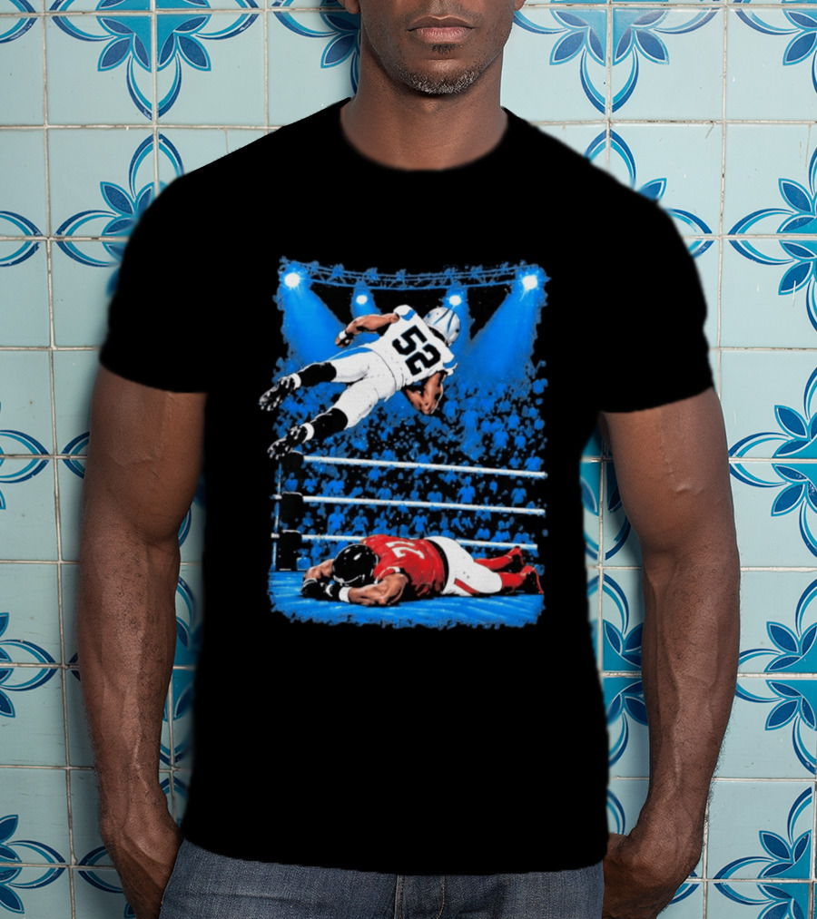 2026 Panthers Trevis Gipson Top Rope Wrestling Leap T-Shirt
