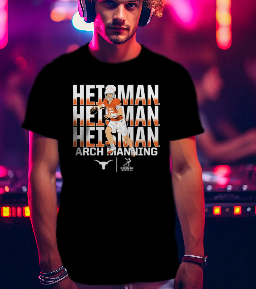 Texas Longhorns Arch Manning Heisman Trophy Contender NCAA Football T-Shirt