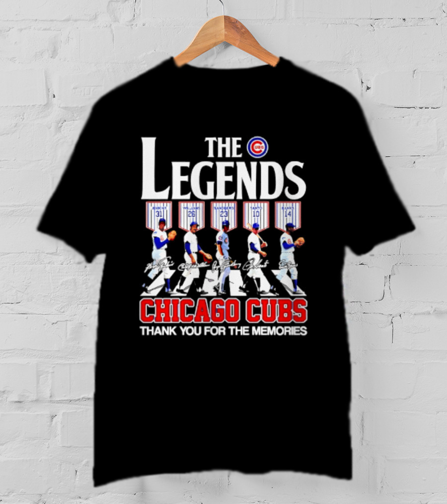 Chicago Cubs The Legends 31 23 10 14 Thank You For The Memories T-Shirt