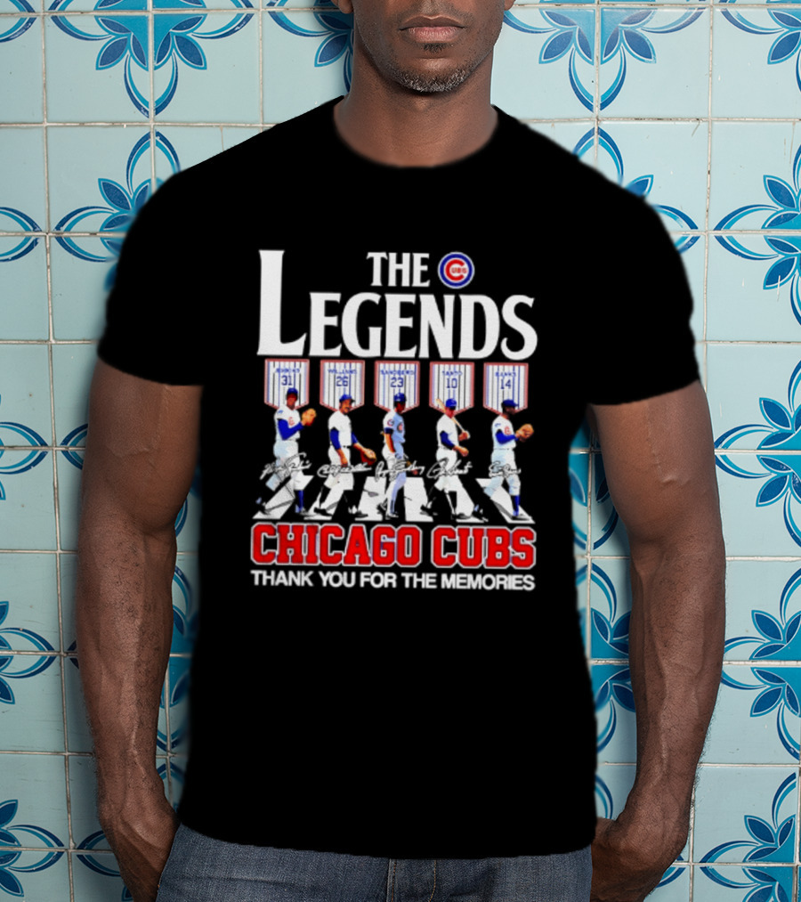 Chicago Cubs The Legends 31 23 10 14 Thank You For The Memories T-Shirt