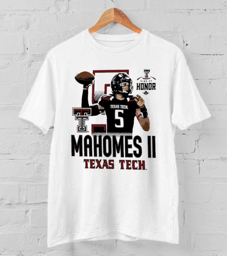 Mahomes II Texas Tech Red Raiders Ring Of Honor Player T-Shirt