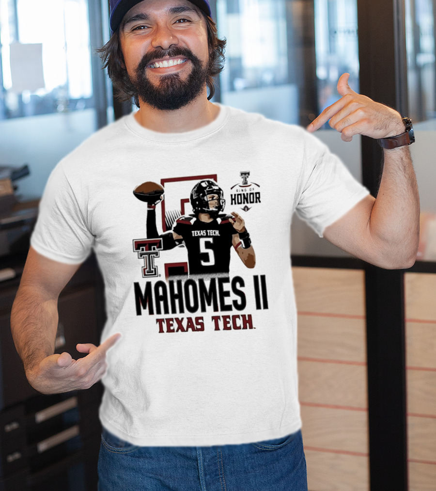 Mahomes II Texas Tech Red Raiders Ring Of Honor Player T-Shirt