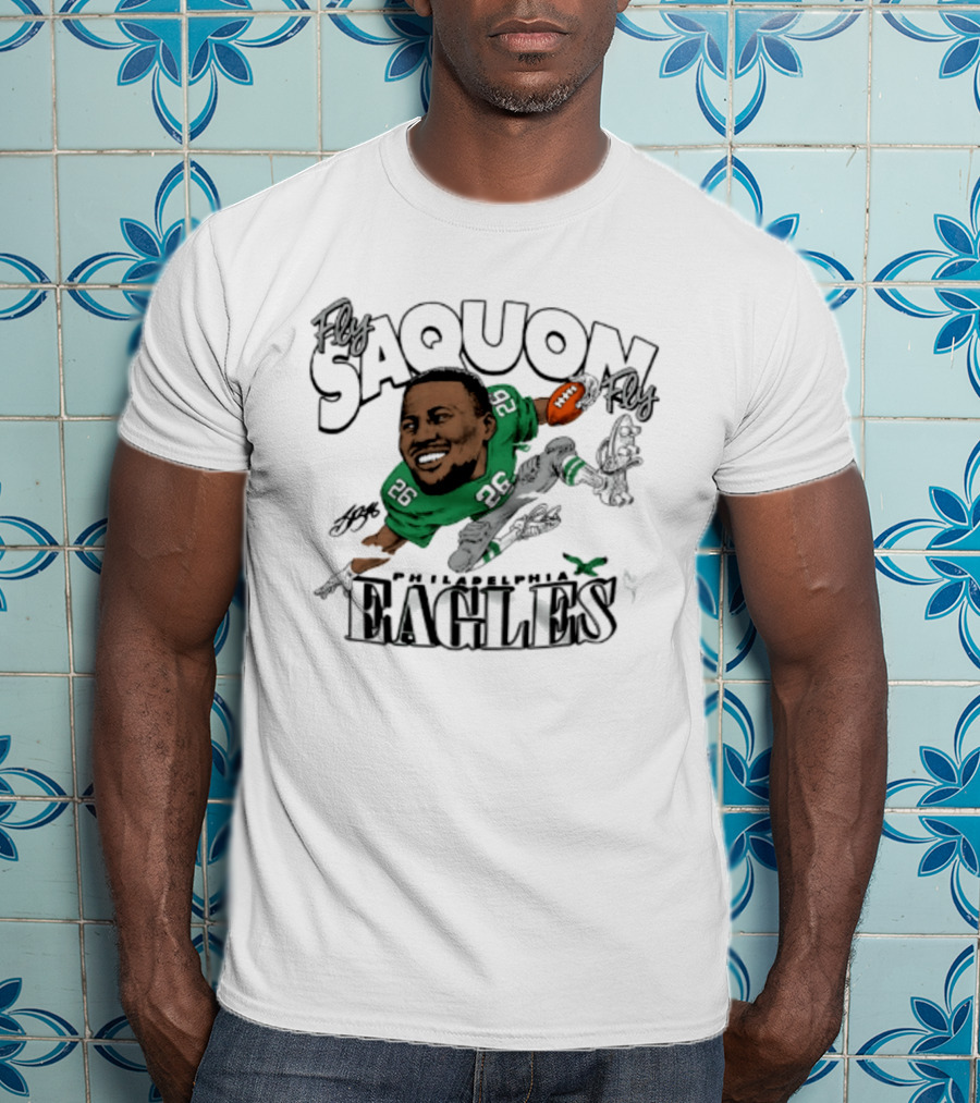Philadelphia Eagles Saquon Barkley Caricature 26 T-Shirt