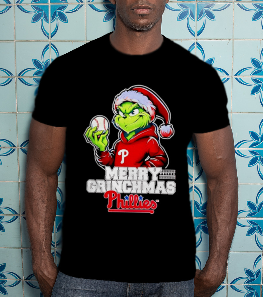 Merry Grinchmas Philadelphia Phillies Baseball Christmas 2026 T-Shirt